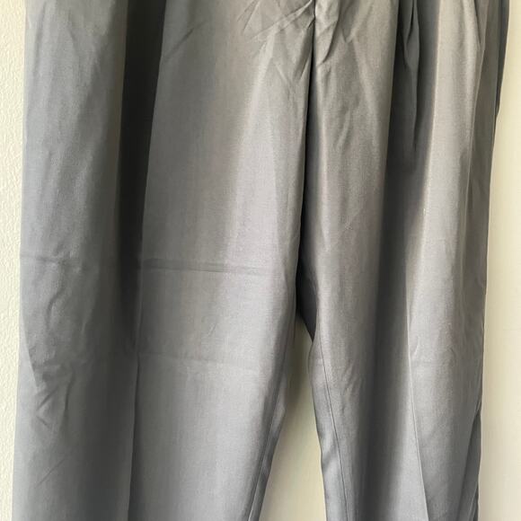 Alexander Julian Colours Gray Twill Dress Pant with Cuffs & Pleats - Size 36X 32 - Picture 6 of 8